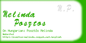 melinda posztos business card